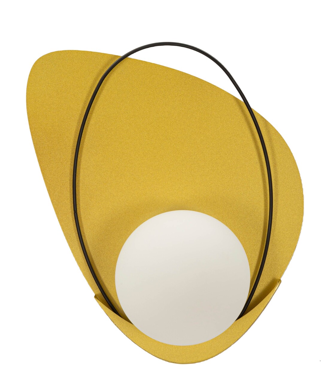 Aplica de perete Circly, Mauro Ferretti, 1 x E27, 40W, 28x17x32 cm, sticla/fier, auriu/negru/alb - imagine 7